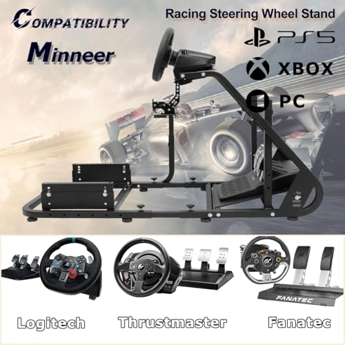 Minneer SIM RACING COCKPIT 37H Adapt Tv Stand Racing Simulator Cockpit Fit For G29/G920/G923/T248/T300/Ts/Tx Racing Wheel thumb #3