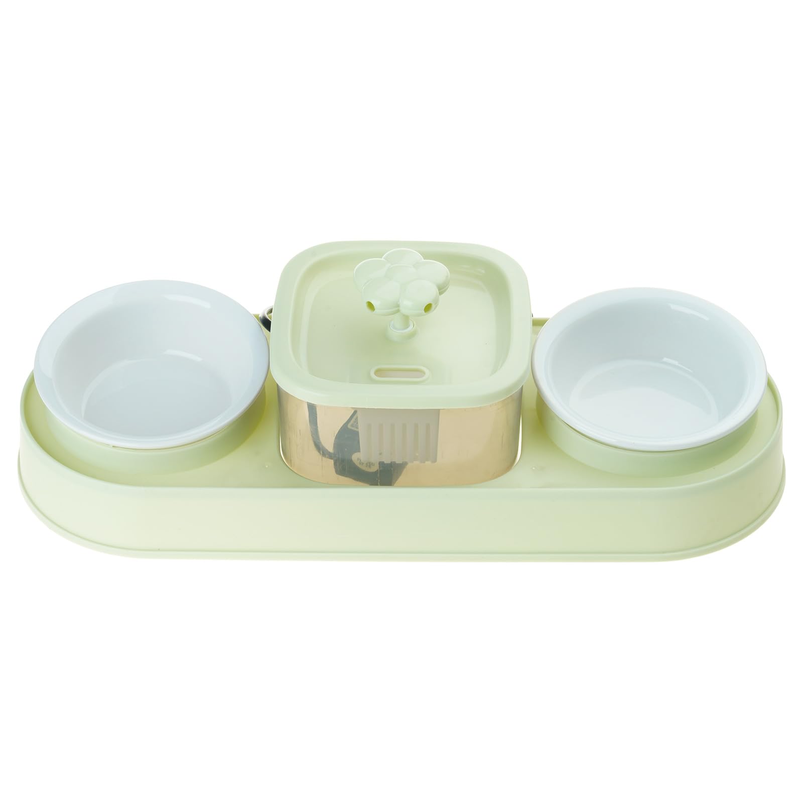 Distributeur d'eau pour chat - Double gamelle - Distributeur d'eau électrique - Fournitures d'alimentation en eau