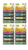 Post-it Arrow Flags, Assorted Bright Colors, 1/2-Inch Wide, 24/Dispenser, 4-Dispensers/Pack (4- Pack)