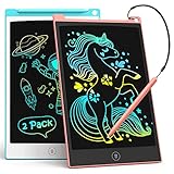 2er-Pack für Mehr Spaß: Wenden Sie die neueste flexible Flüssigkristalltechnologie an, heller und klarer als die meisten LCD-Schreibtabletts. Nehmen Sie die druckempfindliche Technologie, Sie können durch unterschiedliche Druckstufen unterschiedlich dicke Linien ziehen. Paket beinhaltet 2er-Pack LCD-Schreibtafel (Blau und Pink), freie Kinderphantasie und Kreativität!