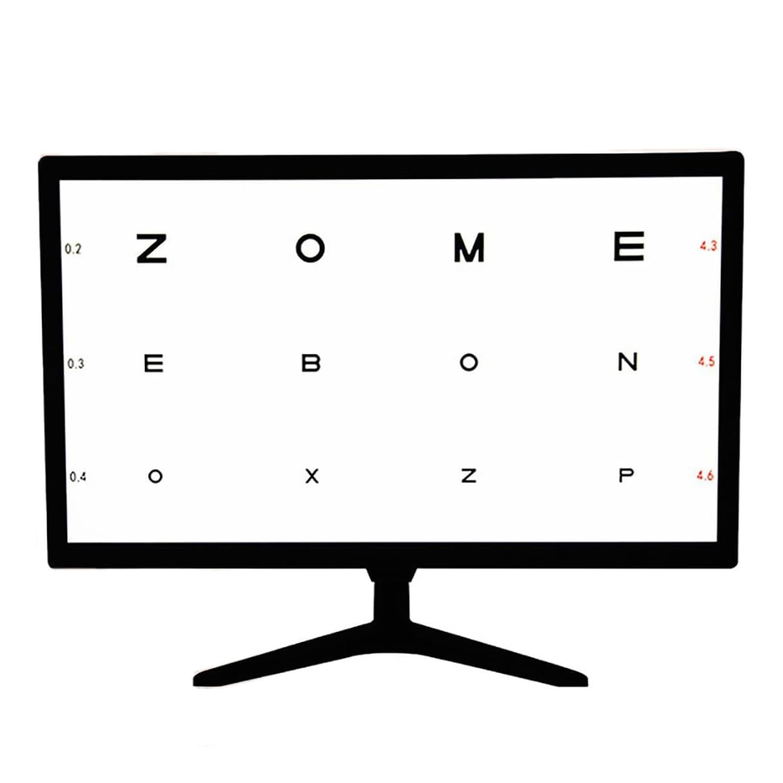 Digitale Sehtafel mit Fernbedienung, Elektronische Optische Sehtafel mit 21,5-Zoll LCD, Messabstand 1–6,5M Einstellbar, Mehrere Visuelle Ziele füR Augenuntersuchungen In OptikgeschäFten,Black