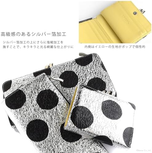 新品＊箱付　VIA DOAN シルバードット 二つ折り財布　水玉　がま口 Amazon | [ヴィアドアン] VIA DOAN がま口財布 レディース 財布 折り
