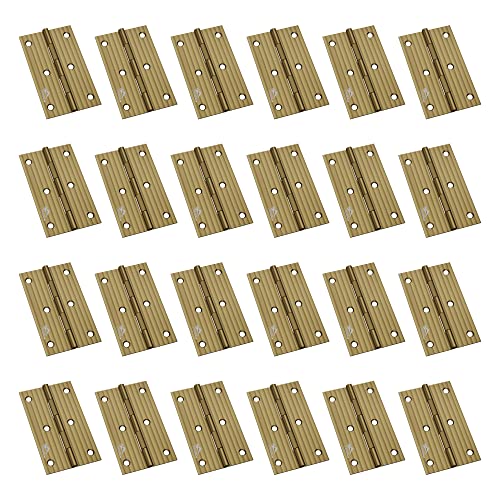 Image of Atlantic Window Door Hinges 3 Inch x 16 Gauge /1.7 MM Thickness Home, Office, Hotel for Main Window Door, Bedroom, Kitchen, Bathroom, Premium Stainless Steel Welded Head (Antique Finish,Pack of 24 Pcs)