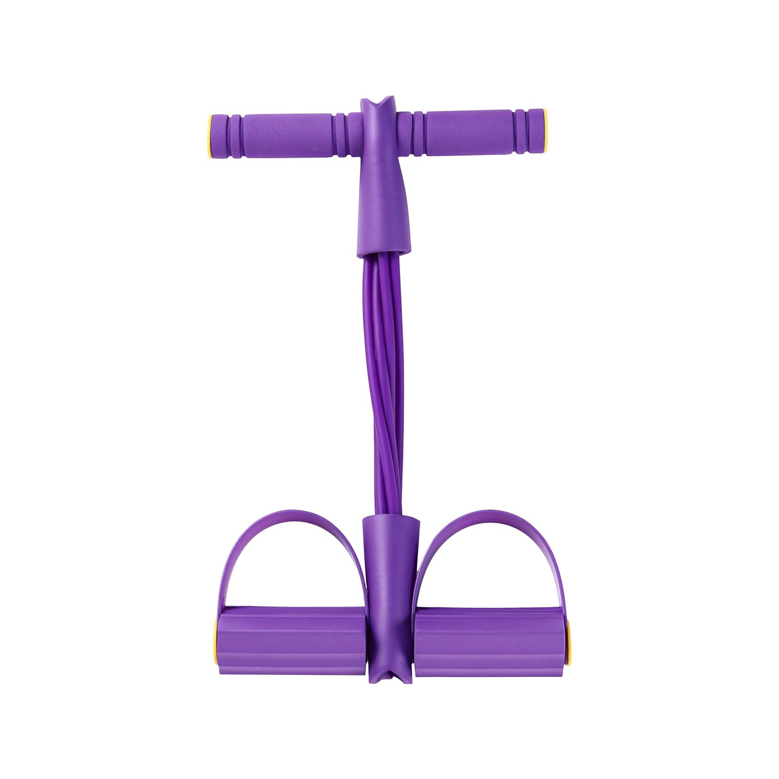 Multifunctional Pedal Puller Resistance Rope, 6-Tubes Fitness Tension Rope Pedal Resistance Band Exercise Equipment with Handle, Elastic Yoga Fitness Pedal Puller for Home Gym Abdomen Waist Arm Legs