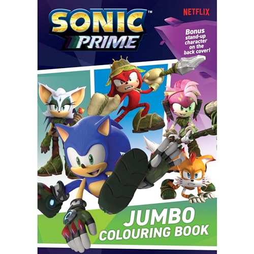ALLIGATOR - Sonic Prime Jumbo libro da colorare, libri da colorare per bambini, Sonic the Hedgehog GiftsColoring Books, libri da colorare per bambini, libro da colorare