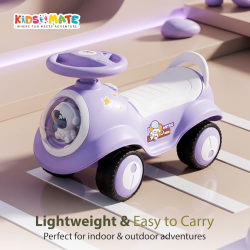 Image of Kidsmate Astro Rider Push Ride On Car for Kids 1 to 3 Years (Purple)