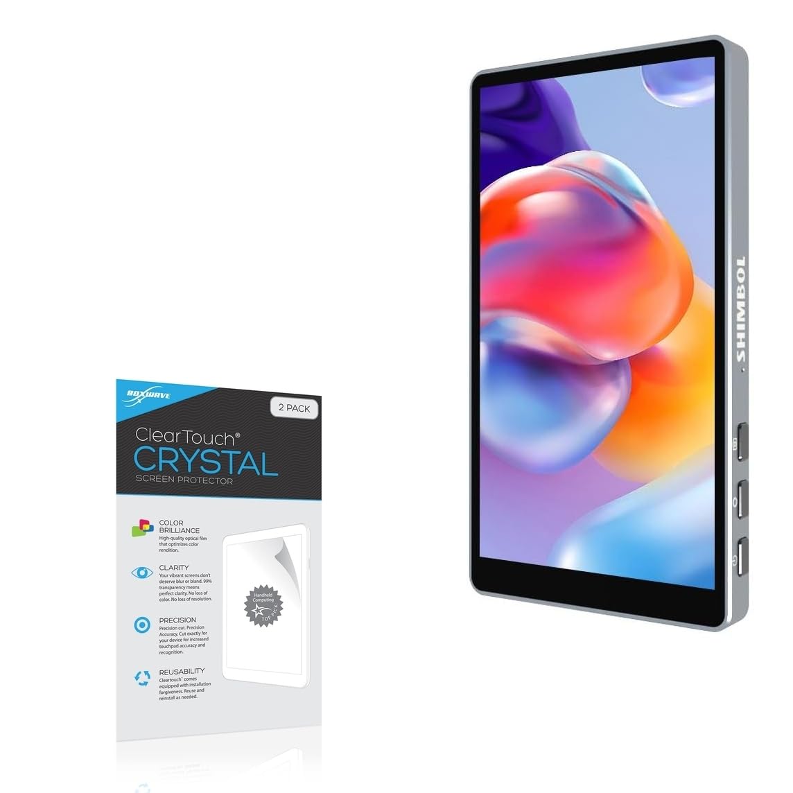 BoxWave Screen Protector Compatible with Shimbol CP5 Vlog Monitor (5 in) - ClearTouch Crystal (2-Pack), HD Film Skin - Shields from Scratches