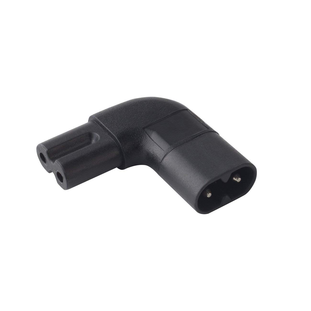 IEC320 C7 na C8 prostokątny adapter AC, IEC 320 C7-C8, pionowy lewy kąt 90 stopni, 8 wtyczek na gniazdo, konwerter prądu zmiennego, 1 sztuka