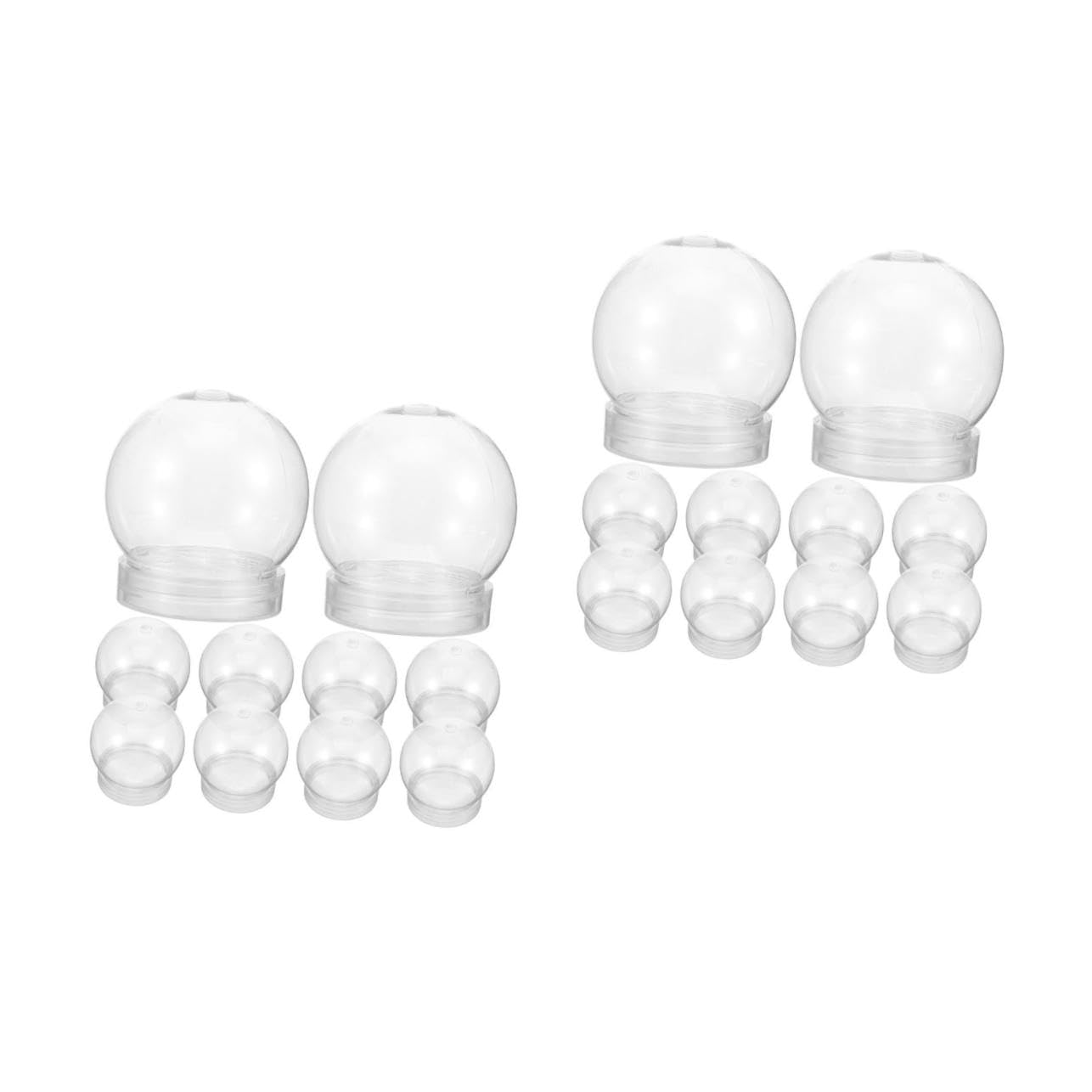 SHERCHPRY 2 Series Bola De Nieve De Bricolaje Globo De Nieve De Bricolaje Decorativo Navidad Artesanía En El Mundo De La Nieve Pequeña Bola De Nieve El Plastico Transparente 20 Piezas*2