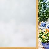 Lifetree Fensterfolie: Milchglasfolie Sichtschutzfolie Selbstklebend Glasfolie Statische Haftung Blickdicht Fensterfolie für Zuhause Büro 44.5 x 200CM