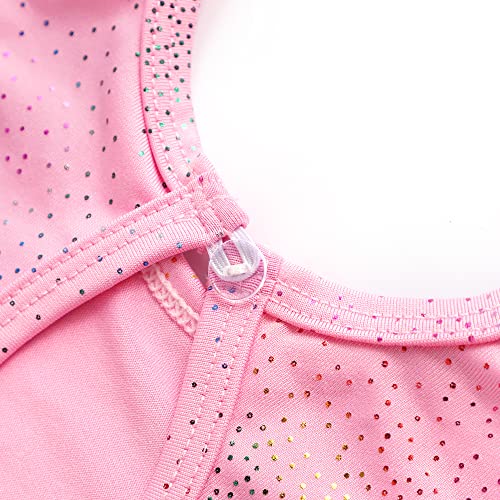 HOZIY Leotards for Girls Ballet Gymnastics Sleeveless Long Sleeve Colorful Sparkles Aqua Blue Pink Purple Solid