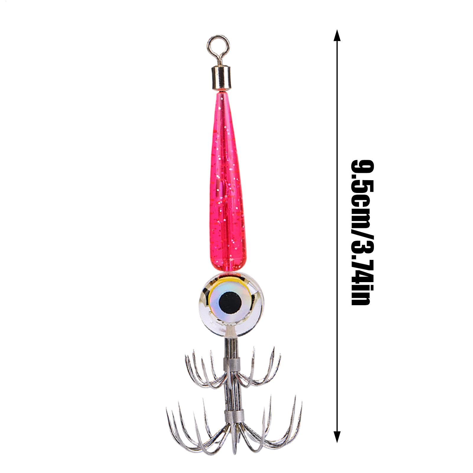 Camarones Luminosos Calamar Jig Señuelos De Pesca En El Mar,Señuelo Octopus Sepia Señuelos De Pesca En El Mar,Jigs De Calamar Que Brillan En Agua Salada,Señuelo De Pesca Impermeable con Luz LED