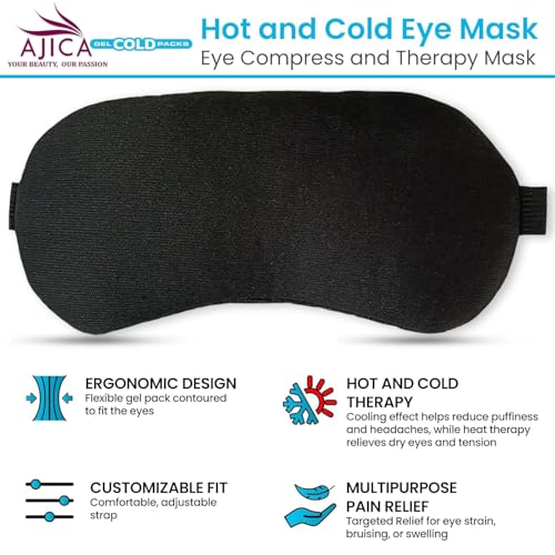 Image of Aqua Ice Face & Eye Cooling Gel Pad and Aloe Vera Gel Mask Ice Pack for Face and Eye Patches Remove Dark Circles, Fatigue Cool Eyes Patch Pads Eye Care | Facial Skin Refresh Face Mask for Hot & Cold Therapy (Aloe Eye Cooling Pad, Pack of 1)