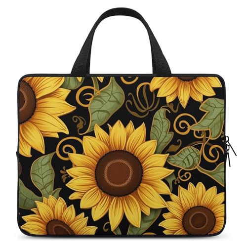 Housse PC portable 17 pouces antichoc tournesol - Protection sacoche ordinateur portable 17"