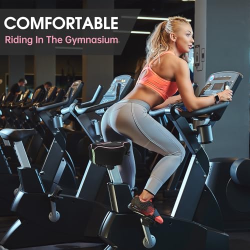 Mjkeomo New Large Bike Seat Cover for Men & Women Comfort, Bike Seat Cushion Cover, Padded Seat Cover, Soft Bicycle Seat Covers for MTB, Exercise Bikes, Indoor and Outdoor Cycling(Pink) - Thumbnail 6