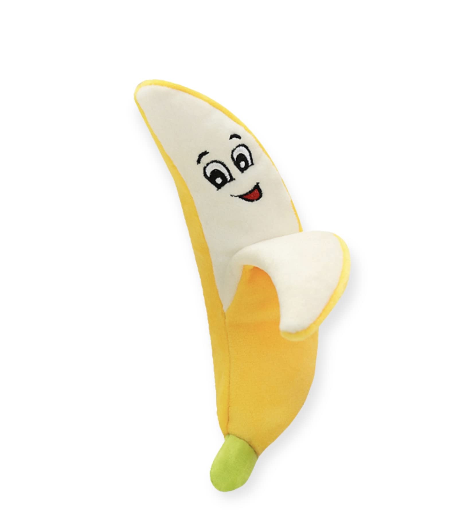 Glow Pups Banana Dog Toy with Squeaker, Cute Plush Chew Toy for Puppy, Helps with Anxiety and Boredom, Durable and Easy to Clean, 9" x 2.5", Whimsical Plush Style, Yellow — image 1