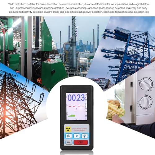 Image of Professional Geiger Counter Nuclear Radiation Detector Handheld Beta Gamma X-Ray Dosimeter with LCD Display ±10% Rechargeable for Home Travel Safety Inspection