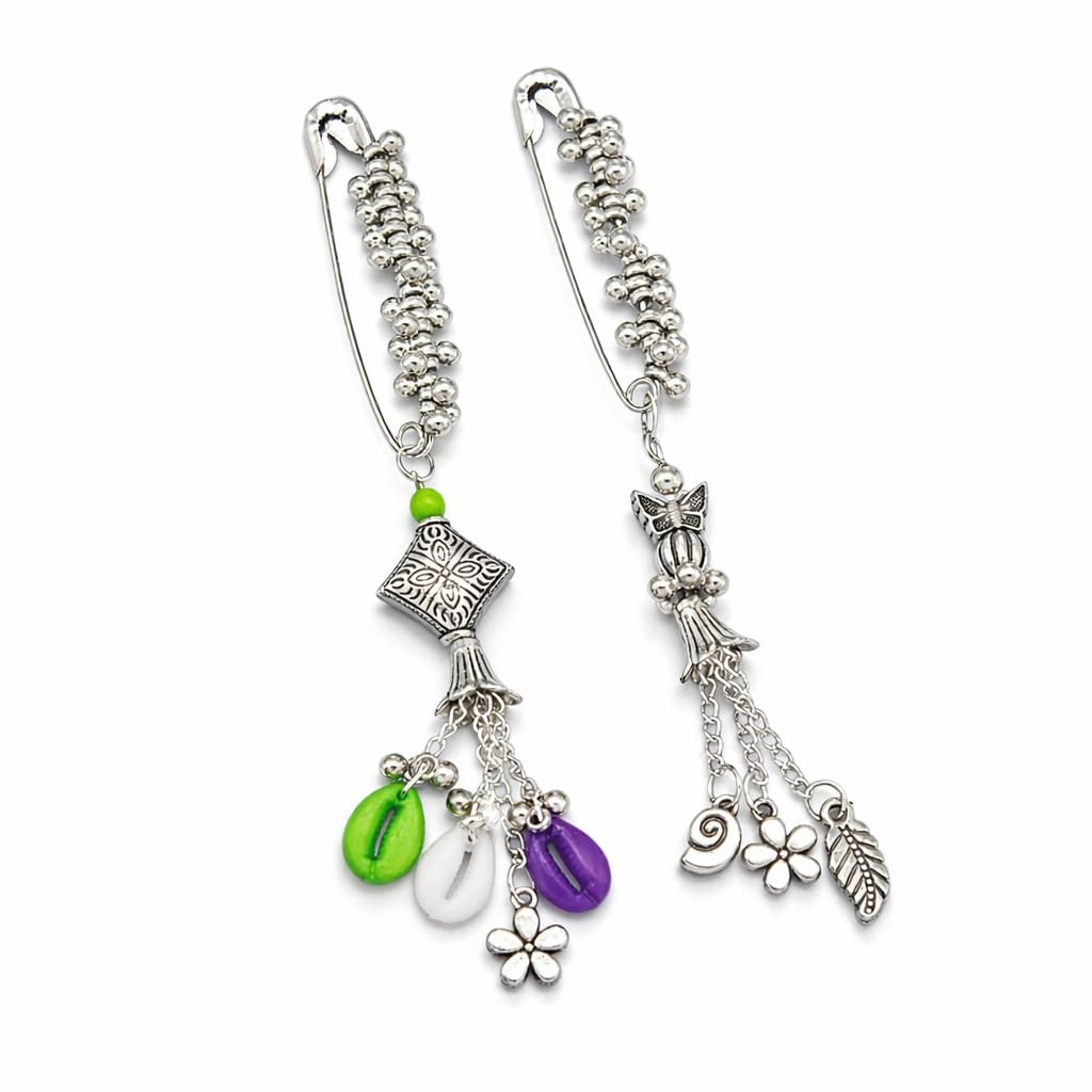 Saree Pin Traditional Designer Brooch Combo Set for Women & Girls Artificial Stone Studded-image-20