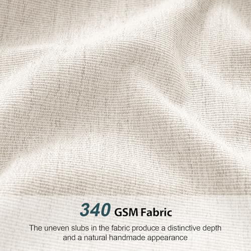 Ivory White 100% Blackout Curtains Chenille Curtain Total Black Out Curtain for for Living Room Bedroom Thermal Insulated Drapes Modern Farmhouse Shabby Chic,52" W x 96" L, Ivory(Not Solid) by Turquoize - Image 9