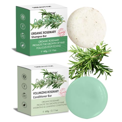 DBEAUTYM 2 Pack Rosemary Shampoo Conditoner Bar Set,Thinning Hair-Volume Shampoo & Conditioner Bar...