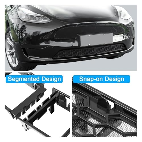 Rejilla frontal de coche para entrada de aire de parachoques en Model Y 2020 a 2024 4