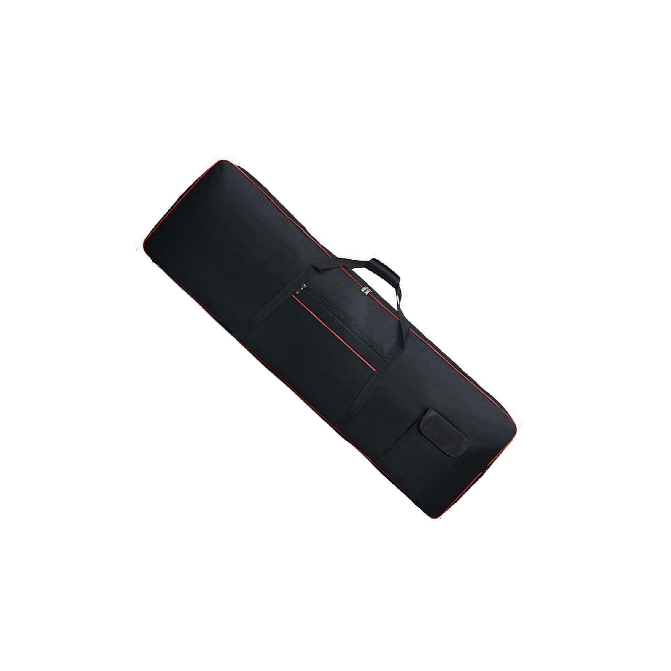 Leichte, dick gepolsterte Klaviertasche für 88 Tasten Keyboards. Wasserdicht, atmungsaktiv, strapazierfähig und einfach zu transportieren. Aufbewahrungs und, Schwarz, 140 x 45 x 17 cm