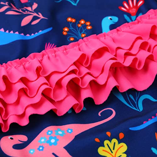 Image of XFGIRLS Baby /Toddler Girls Swimsuit Long Sleeve One-Piece Bathing Suit Rash Guard for Kids UPF 50+ Swimwear