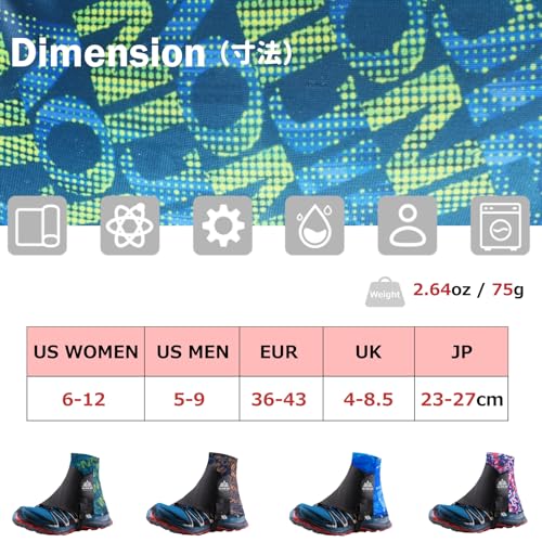 Azarxis Reflektierende Trail Low Gaiters, Gamaschen Atmungsaktiv für Damen und Herren, Wandern, Klettern – Bild 3