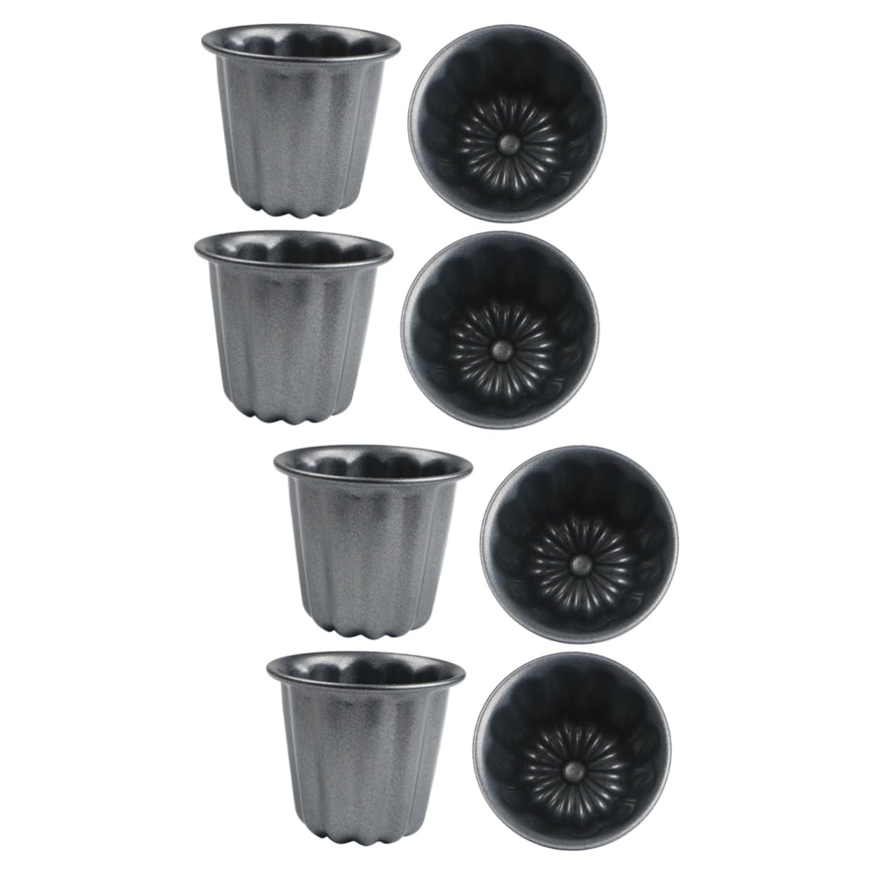 LABRIMP 8pièces Moules à Muffins Antiadhésifs Pour Gâteaux Puddings Et Desserts Ustensiles De Pour Maison Restaurant Et Pâtisserie