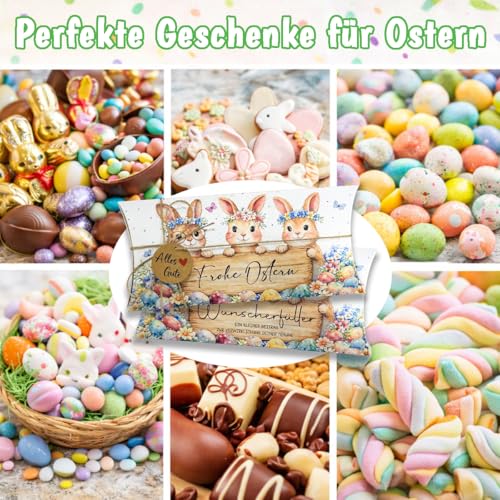 JOYEASE Geldgeschenk Ostern, 8 Stück Wunscherfüller Geldgeschenk Verpackung Kissenschachteln, Geschenkverpackung Ostern für Geld & Gutscheine, Ostergeschenke Erwachsene Kinder