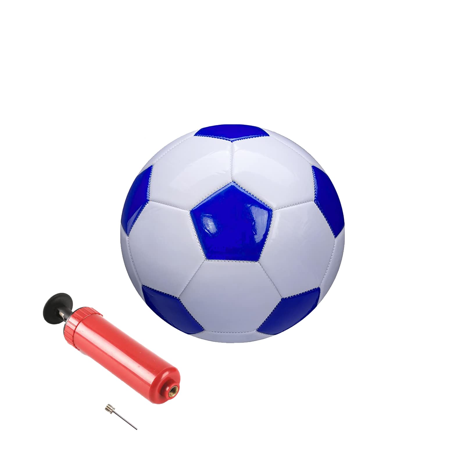 Soccer Ball Size 2,3,4,5 White Blue Outdoor and Indoor School Sports Activity Anti-Explosion Classic Design Suitable for Kids Toddler Boy Gift Training Practice