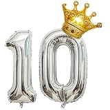 Accesorios para fotos: el juego de decoración de globos plateados para cumpleaños es muy bonito y bonito. La plata y oro a juego con la decoración de cumpleaños infantil también se puede utilizar como accesorio de fondo para tus fotos. Reutilizable al mismo tiempo para la próxima fiesta o evento especial.