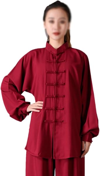 Women Cotton Linen Tai Chi Uniforms, Kung Fu Clothing Morning Exercise Uniform Pink2-L