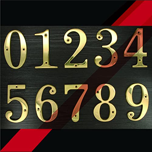 Zhongwang Hardware Zw-A100 4 Inch Bright Brass House Number 9/Zhongwang Hardware Zw-A100 Casa De Latón Brillante De 4 Pulgadas Número 9 #TOP7