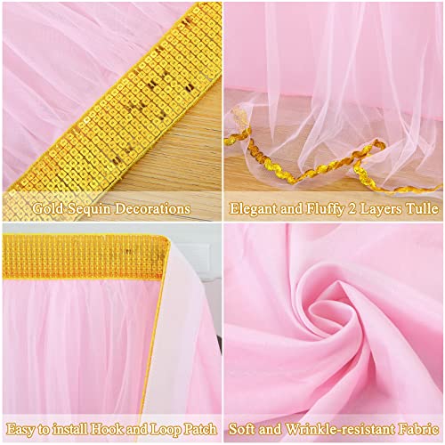 Htper Rosa Party Gonna da Tavolo in Tulle con