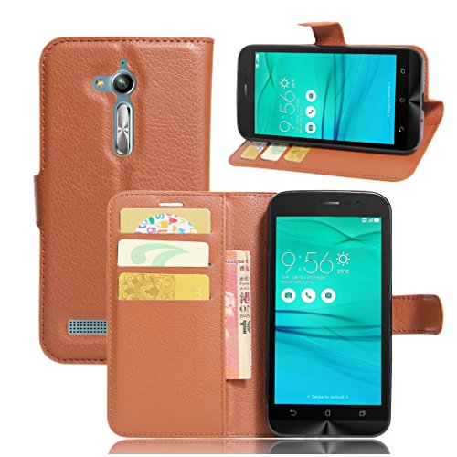 Coque ASUS Zenfone Go/ZB500KL,Etui ASUS Zenfone Go/ZB500KL,Coque Pochette Portefeuille Fentes pour Cartes Fermeture Aimantée, Housse en Cuir Synthétic...