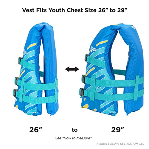 Image of Aqua Oceans 7 Life Jacket for Kids - US Coast Guard Approved Life Vest for Infant, Child & Youth Boys and Girls, Open-Side PFD for Boating, Swimming & Water Sports