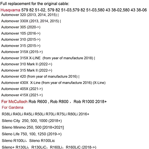 Ladekabel für Transformator Stromversorgung Ladestation kompatibel mit Gardena Mähroboter R38Li R40Li R45Li R50Li R70Li R75Li R80Li 2016+,Sileno City/Life/Minimo 2018+,McCulloch Rob Rasenmäher – Bild 4