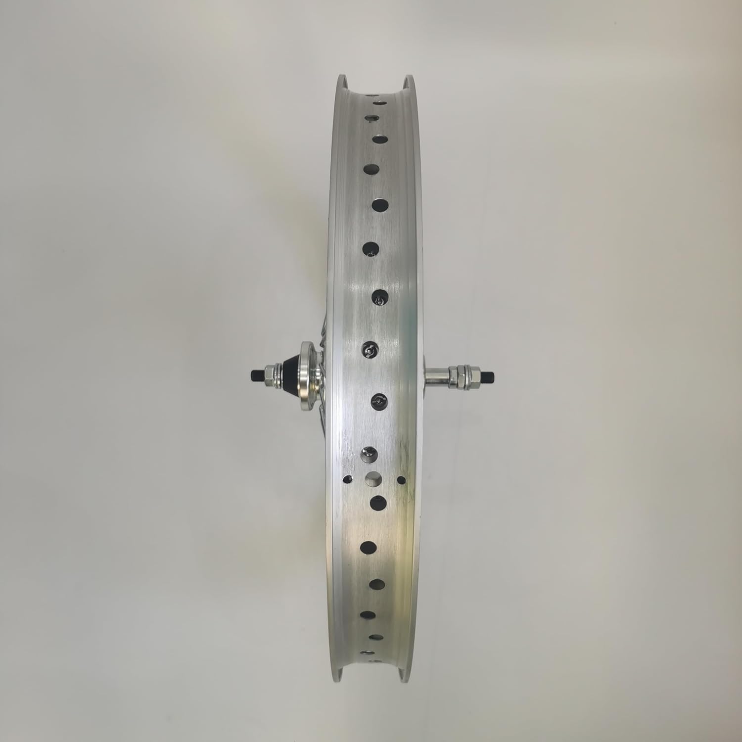 20" Heavy Duty Bicycle Rear Wheel 12G & 22T Flywheel, Double Wall Aluminum Alloy Bike Rim Silver Color