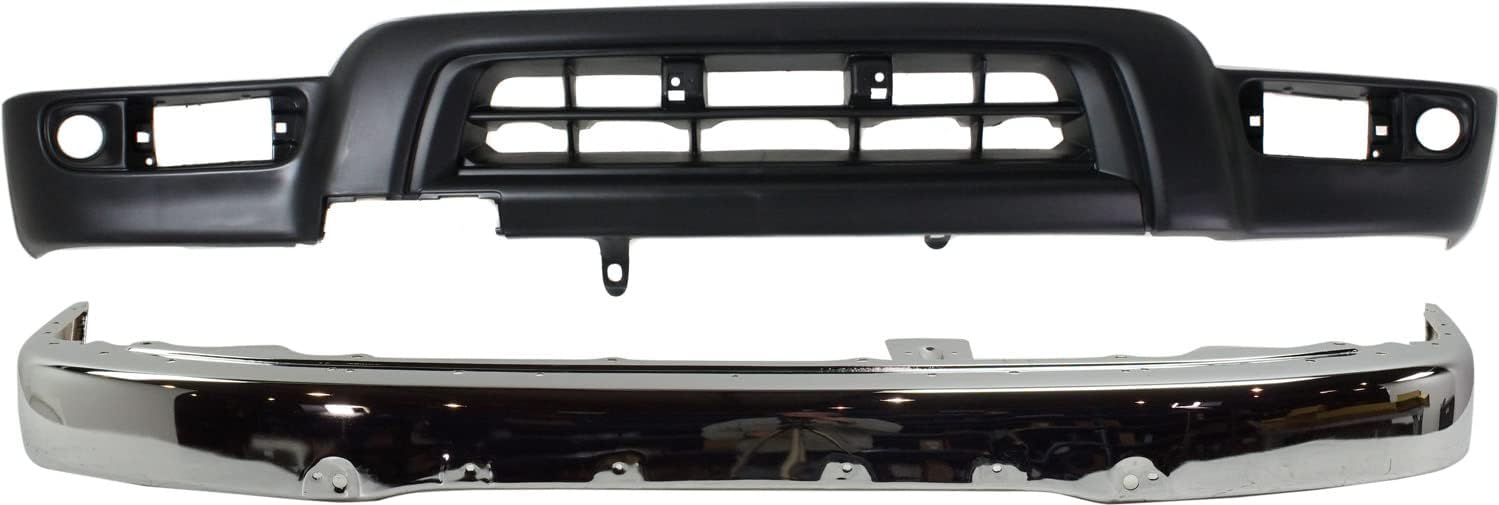 Garage-Pro Bumper Kit for Toyota 4Runner Base SR5 1999-2002 Front Sport Utility Chrome Steel w/license plate provision For Models Without Sport Package Replaces # 5210135660 TO1002168 5391135912