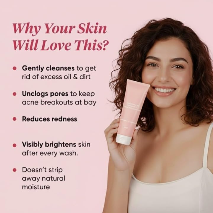 Watermelon Super Glow Gel Face Wash for Glowing Skin | Oil Free | Removes Excess Oil & Dirt | For Combination & Oily Skin | For Women & Men | 100ml
