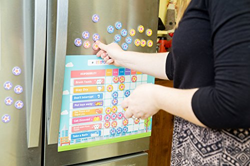 Image of Chore Chart for Kids Magnetic Responsibility Chart | 51 Chores, 60 Stars, Good Behavior Chart, For Wall or Refrigerator