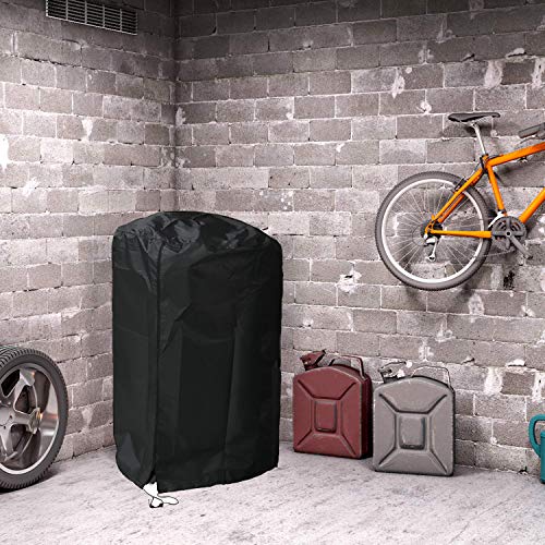 Image of J&C Tire Cover 420D Tire Storage Bag Waterproof Spare Tire Bag Tote Protective Cover Seasonal Tire Cover for Car Tire (black-47x32in)