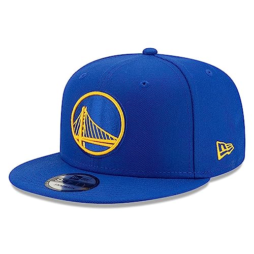 New Era Unisex-Adult NBA 9FIFTY Team Color Primary Logo Adjustable Snapback Hat Cap One Size Fits All - Golden State Warriors Blue