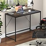 【Robusto y Estable】: La parte posterior de las patas de la mesa de estudio de metal negro está reforzada con dos varillas de soporte para garantizar la estabilidad y solidez de la mesa de juegos de computadora.