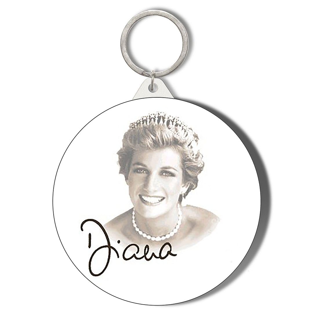 Gift Insanity White Princess Diana On 45Mm Short Chain Mirror Keyring