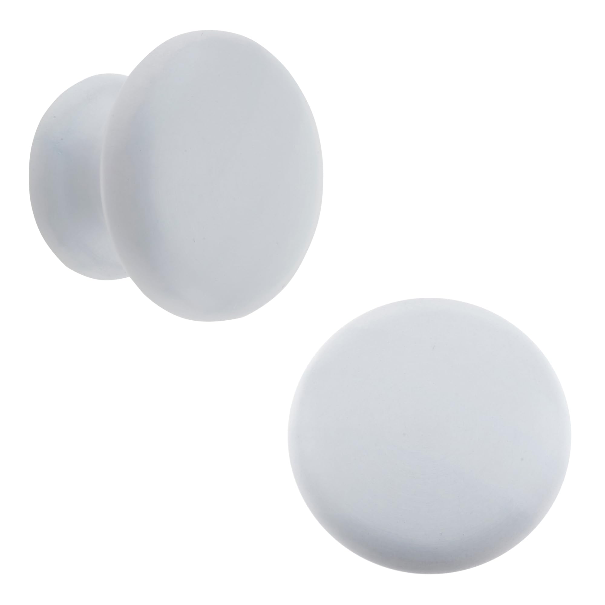 Keypak White 10 Pack Classic Wooden Knobs 40Mm - Traditional Natural Wood Cabinet & Drawer Knob Handles For Kitchen Cabinets, Wardrobes, Cupboards, Furniture & Diy Renovations (White)