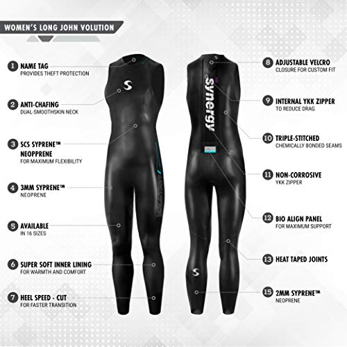 image for Synergy Triathlon Wetsuit 3/2mm - Volution Sleeveless Long John Smooth