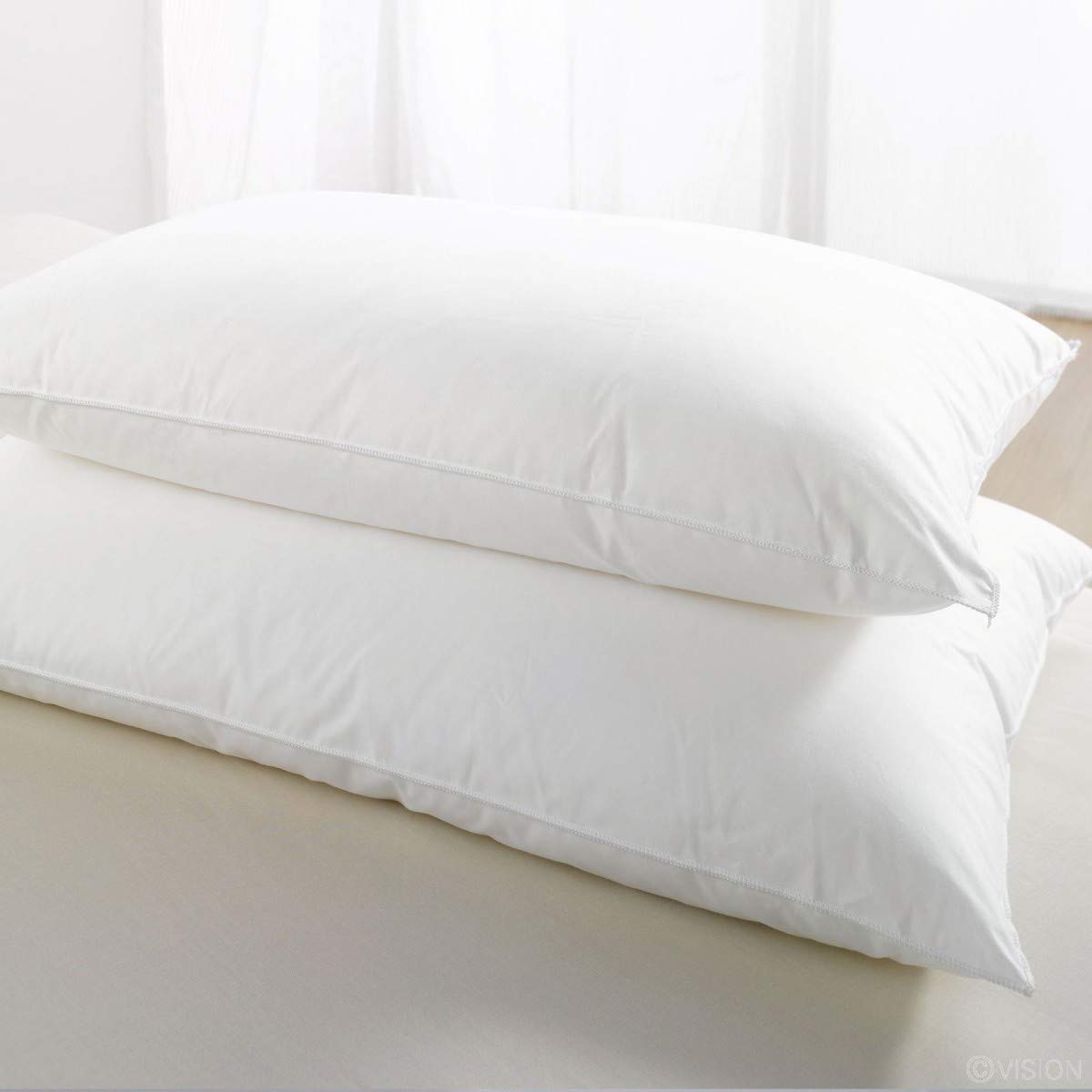 HASSTEX Standard Pillows 2-Pack Hollowfibre Pillows, Ultra-bounce Quality Anti Dust Mite Hotel Quality
