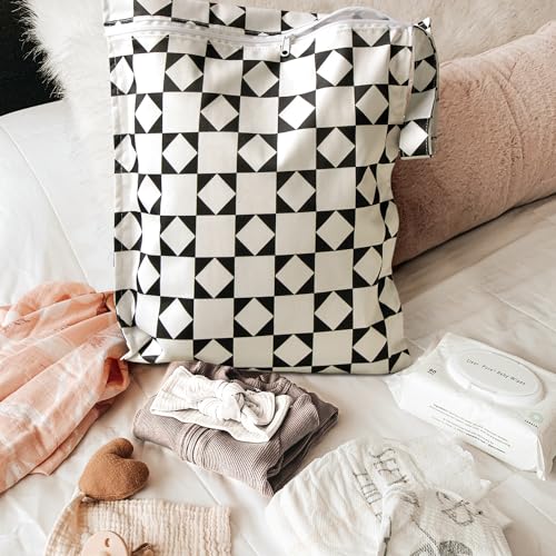 RelaxScene Wet Bag for Swimsuit - 3 Pack Waterproof Wet Dry Bag for Clothes - Baby Diaper Bag - Travel Laundry Daycare Bag - Baby Beach Essentials - Bogg Bag Accessories